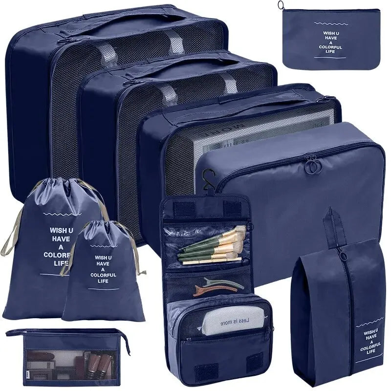 7-10 Pieces Travel Packing Cubes Organiser Set