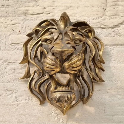 Bold Lion Head Wall Sculpture
