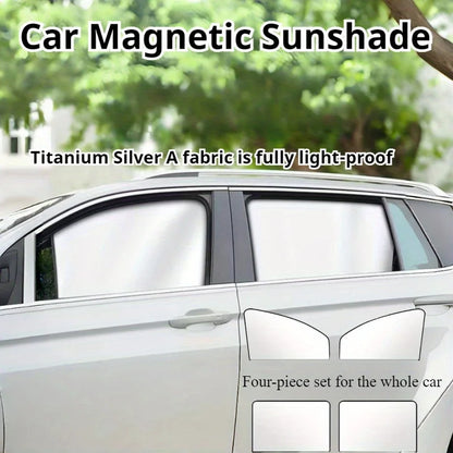Magnetic Blackout Car Window Sunshade - 6 Piece Set