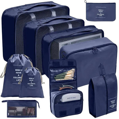 7-10 Pieces Travel Packing Cubes Organiser Set