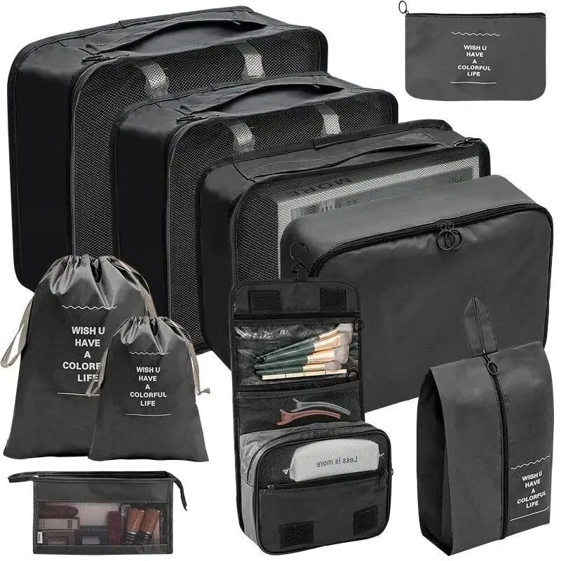 7-10 Pieces Travel Packing Cubes Organiser Set