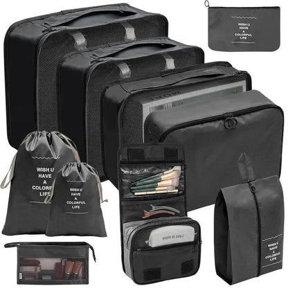 7-10 Pieces Travel Packing Cubes Organiser Set