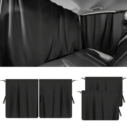 Instant Heat & Glare Block Car Privacy Curtains Set