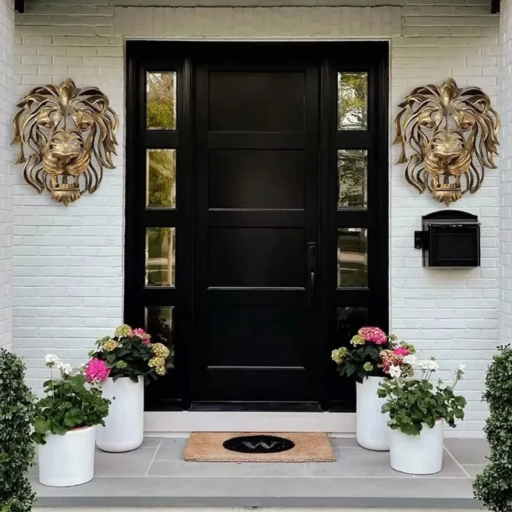 Bold Lion Head Wall Sculpture