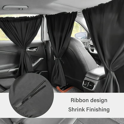 Instant Heat & Glare Block Car Privacy Curtains Set