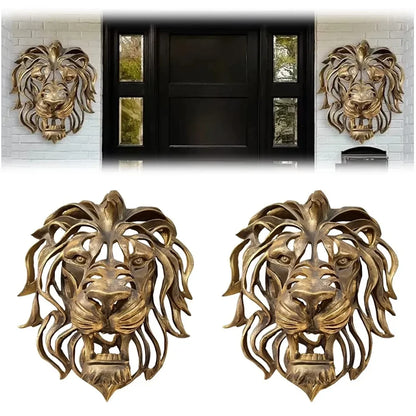Bold Lion Head Wall Sculpture