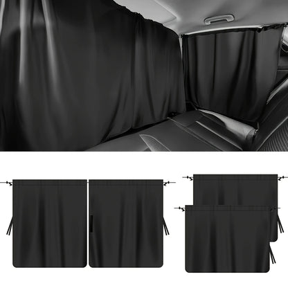 Instant Heat & Glare Block Car Privacy Curtains Set