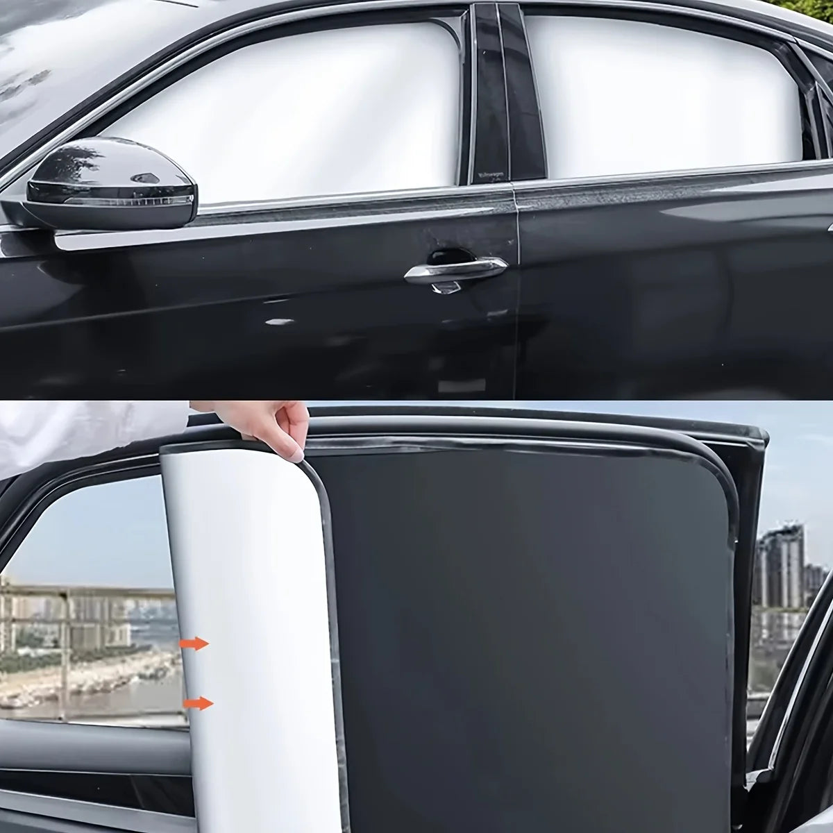 Magnetic Blackout Car Window Sunshade - 6 Piece Set