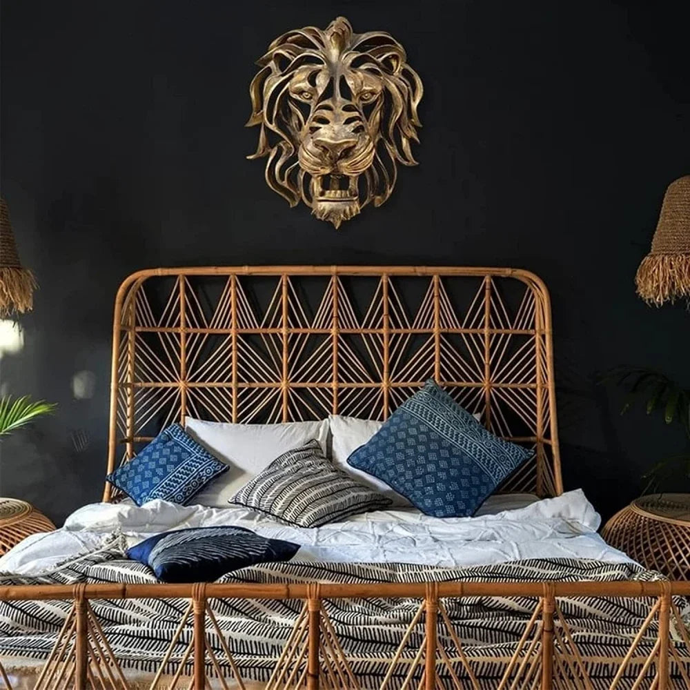Bold Lion Head Wall Sculpture