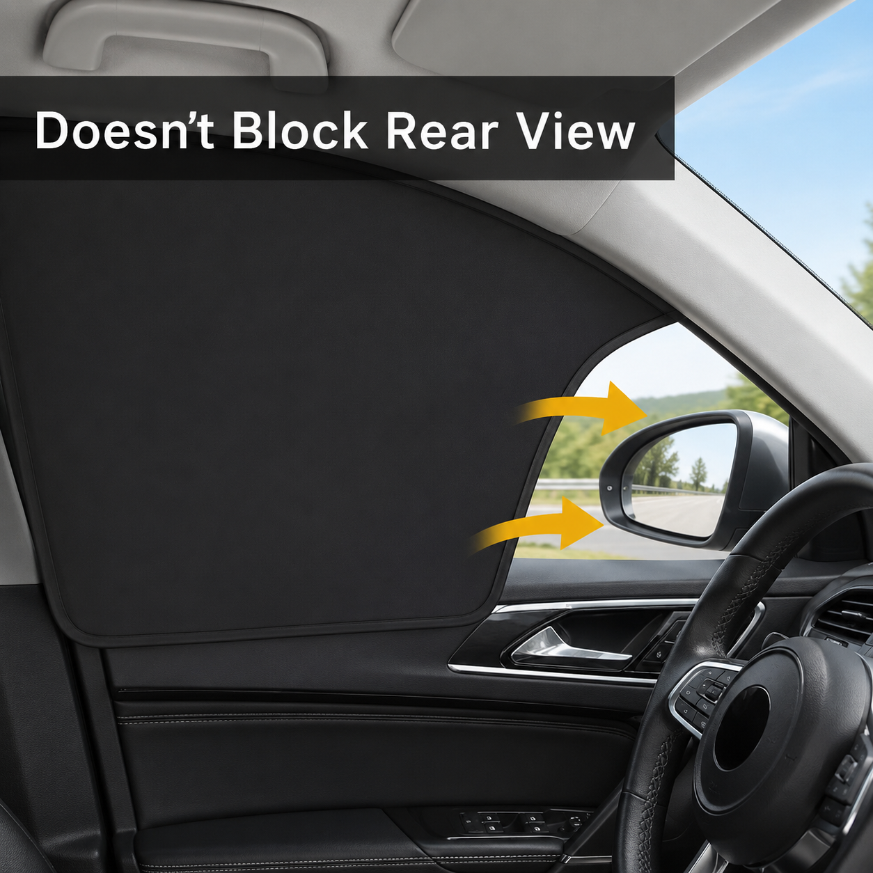 Magnetic Blackout Car Window Sunshade - 6 Piece Set